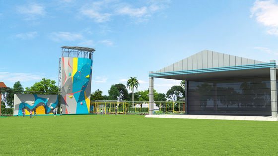 High Safety Outdoor Climbing Wall With Excellent Weather Resistance No Inflatable