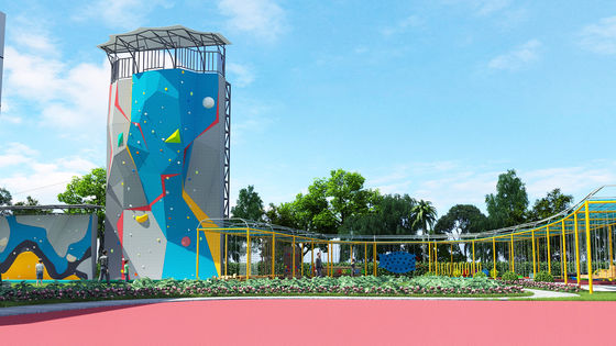 Customized Reinforced Fiber Glass Outdoor Climbing Wall With ISO9001 Certification