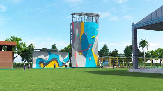 Customized Reinforced Fiber Glass Outdoor Climbing Wall With ISO9001 Certification