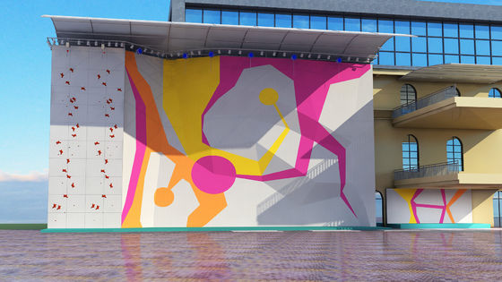 Customized Reinforced Fiber Glass Outdoor Climbing Wall With ISO9001 Certification