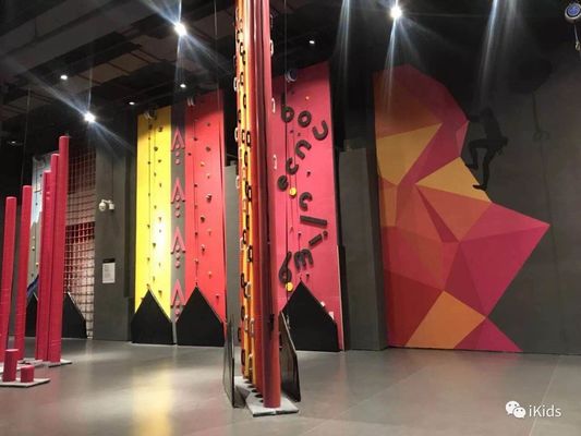 Weatherproof PVC Fun Climbing Wall For Easy Installation 1 Year Maintenance
