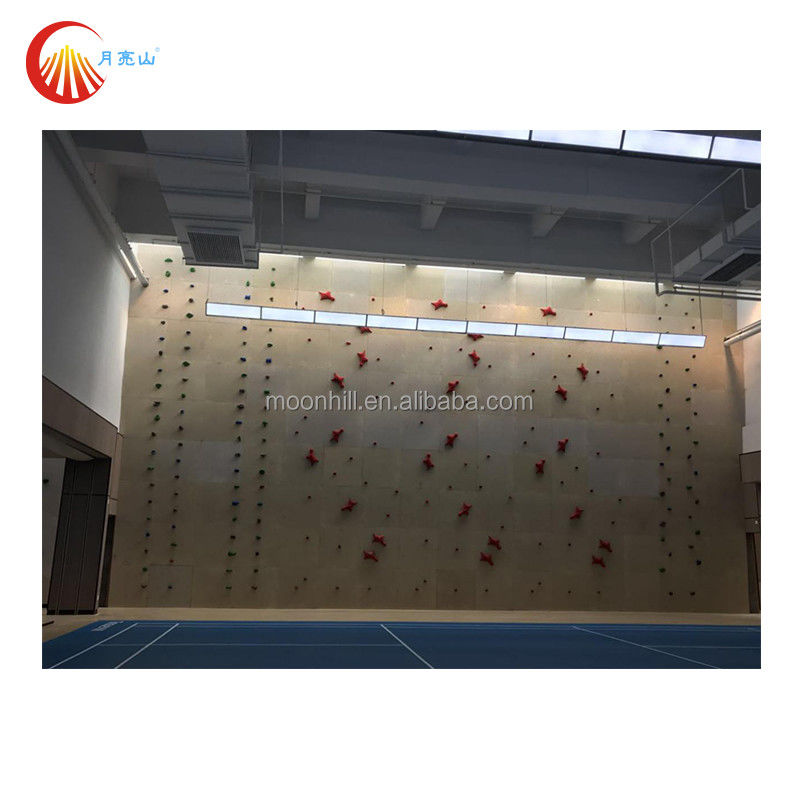 University Mobile Bouldering Wall EN 12572 Flat Climbing Wall Panels Indoor