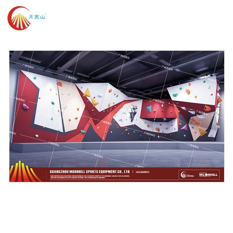Adult Rock Indoor Climbing Wall Multicoloured Anti Corrosion For Shopping Mall