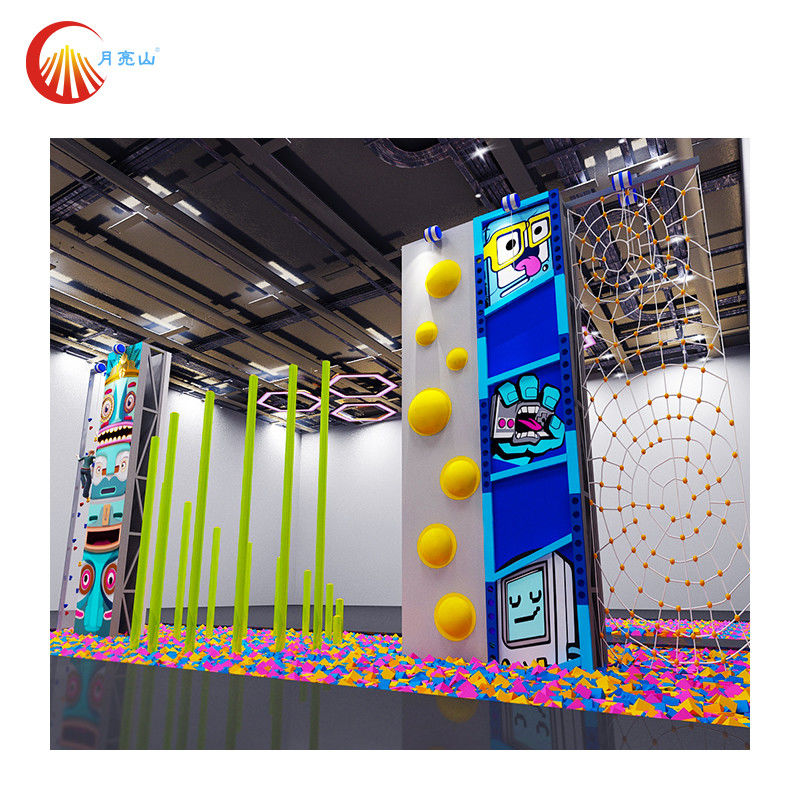 Trampoline Park Fun Walls Rock Climbing Indoor ROHS Certified For Kids