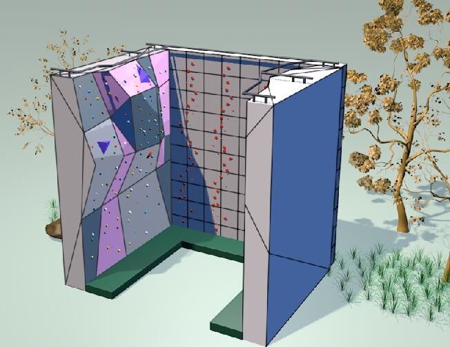 Plywood Board Indoor Climbing Wall For Residential