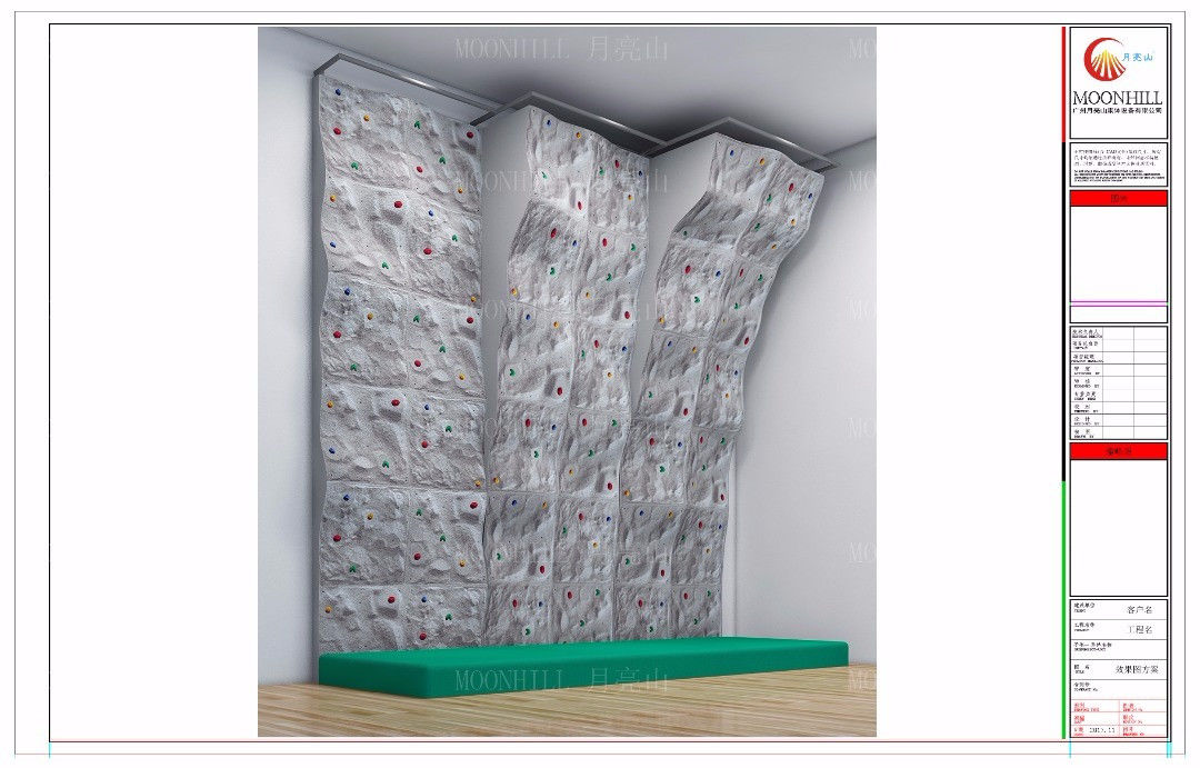 High Safety Outdoor Climbing Wall With Excellent Weather Resistance No Inflatable